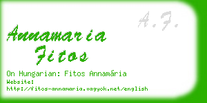 annamaria fitos business card